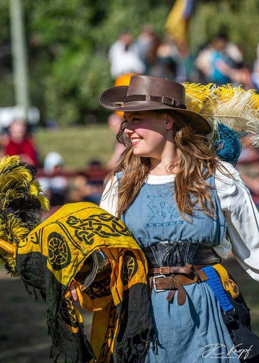 Squire Teryn working on the lyst during a joust with the Knights of the New Order.