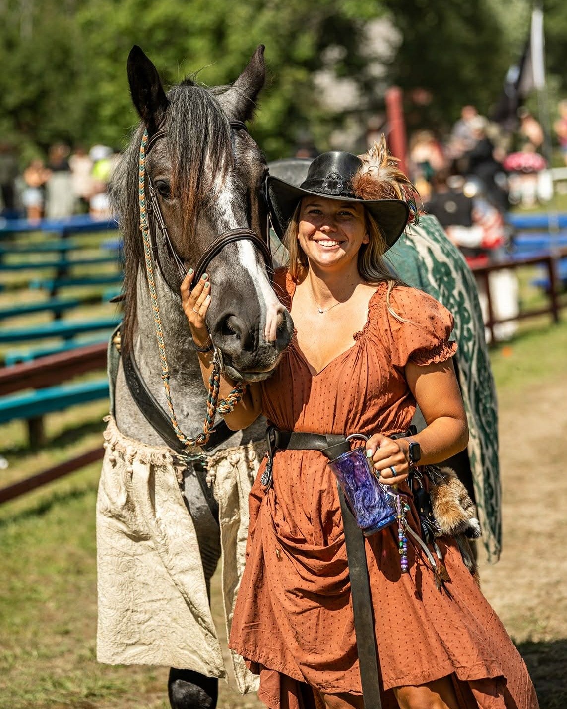 Lady Luna is one of the squires who helps out at the joust with the Knights of the New Order